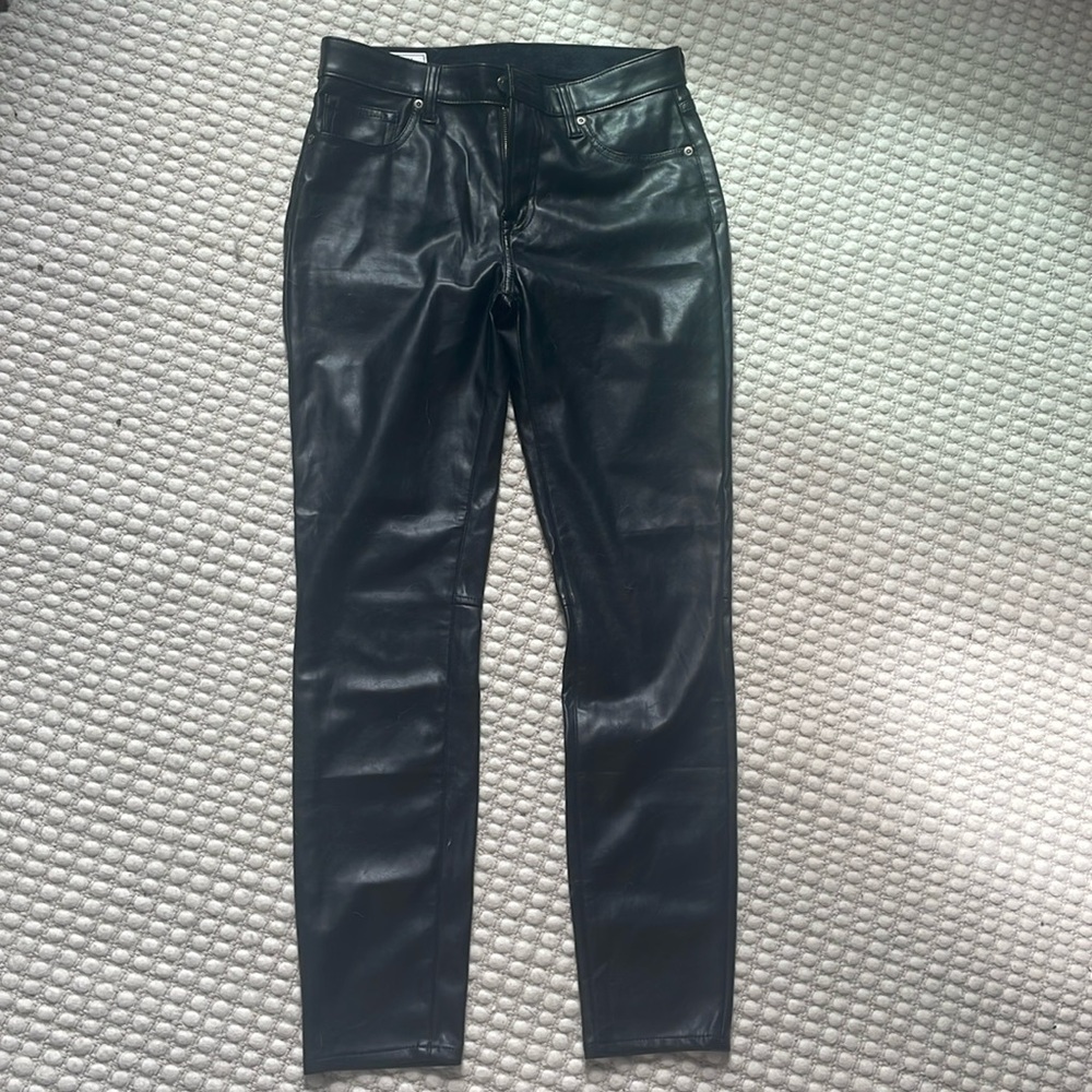 NWOT GAP True Skinny MidRise Faux Leather Pants.